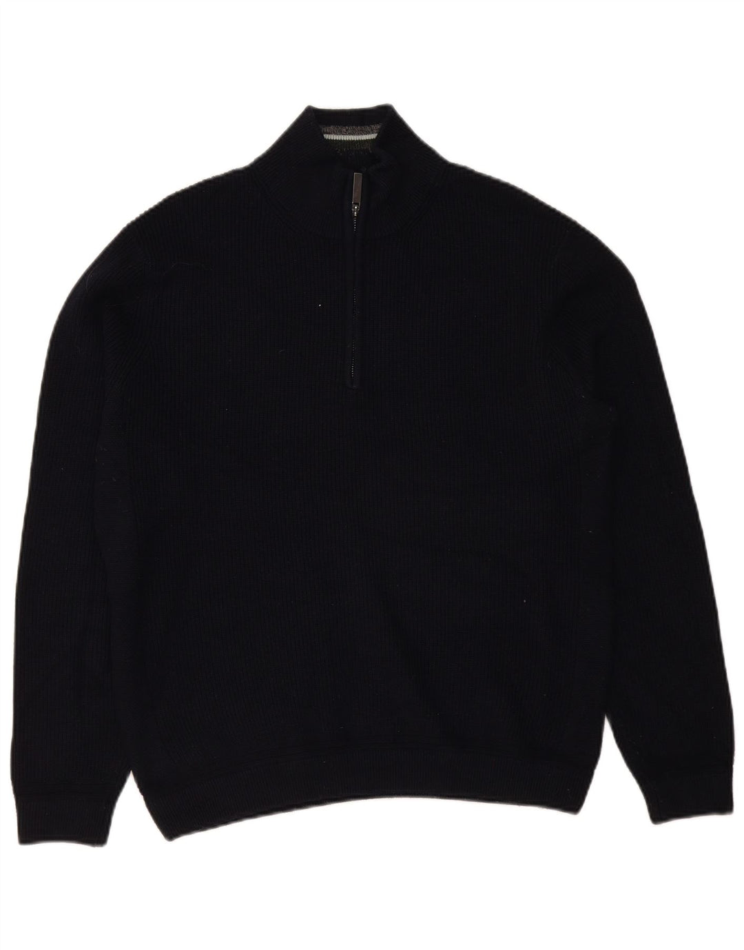Ted Baker Pull à col zippé pour homme Taille 5 XL Bleu marine Polyester