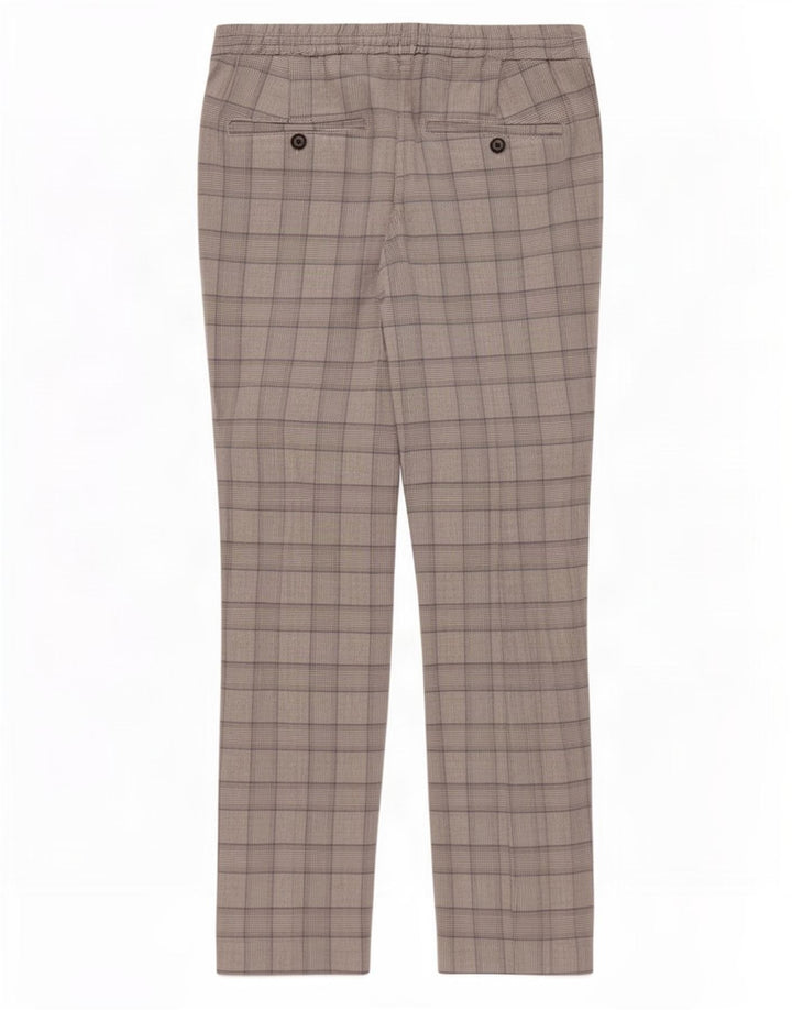 Zara Pantalon Chino Slim Homme Moyen W31 L28 Gris Pied-de-Poule