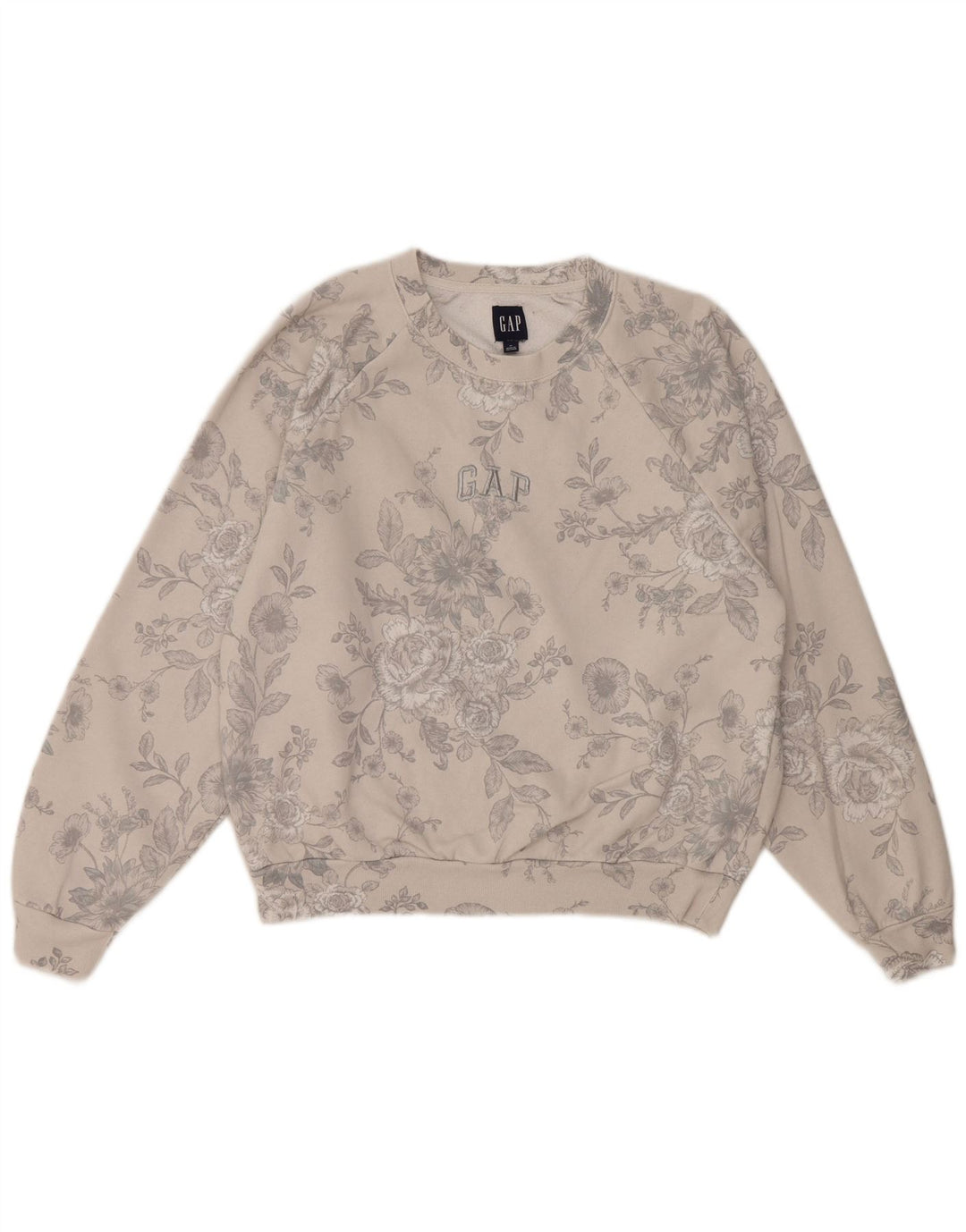 Gap Sweat-shirt pour femme en coton floral gris moyen UK 44