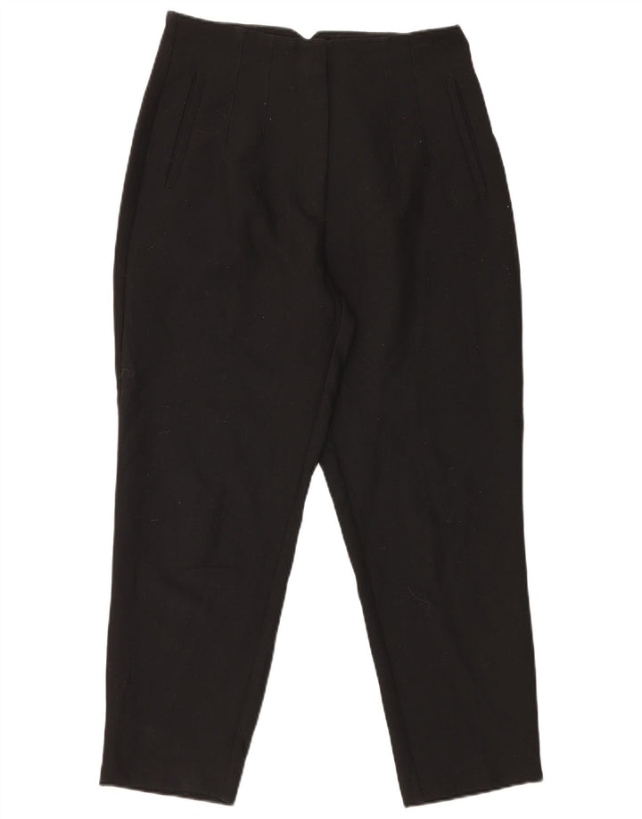Pantalon de costume fuselé Zara Femme Large W30 L27 Noir Polyester