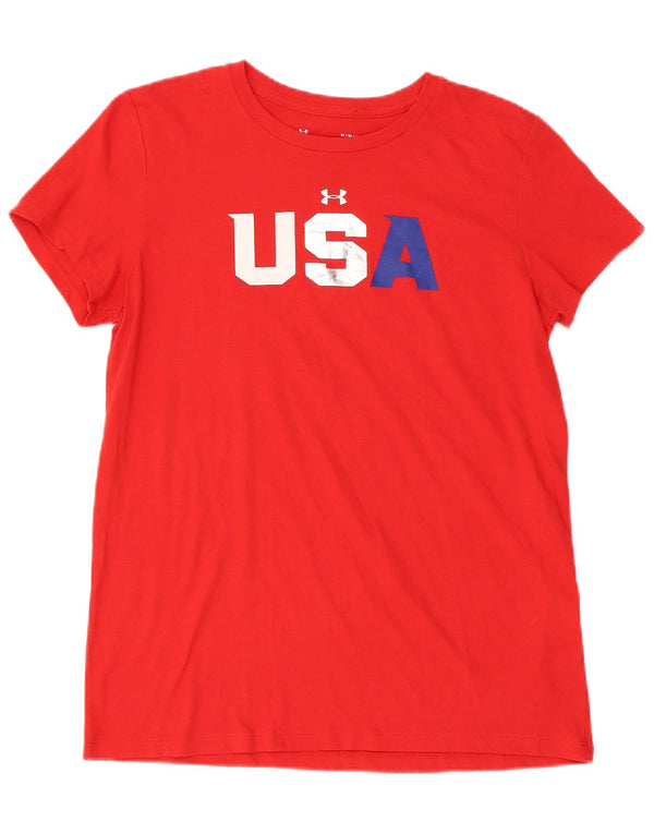 Under Armour Tee-Shirt Regular Graphic Homme Rouge Moyen Coton