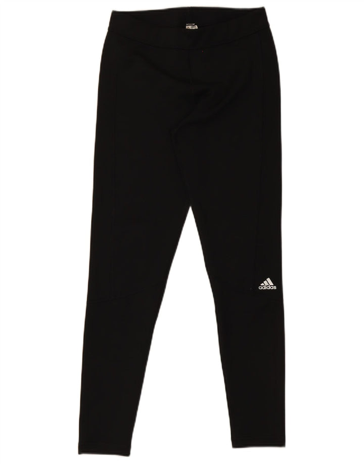 Adidas Climalite Leggings UK 12/14 Medium Noir Polyester