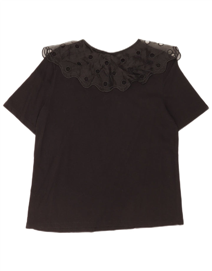 Zara Chemisier Femme Top UK 10 Petit Noir