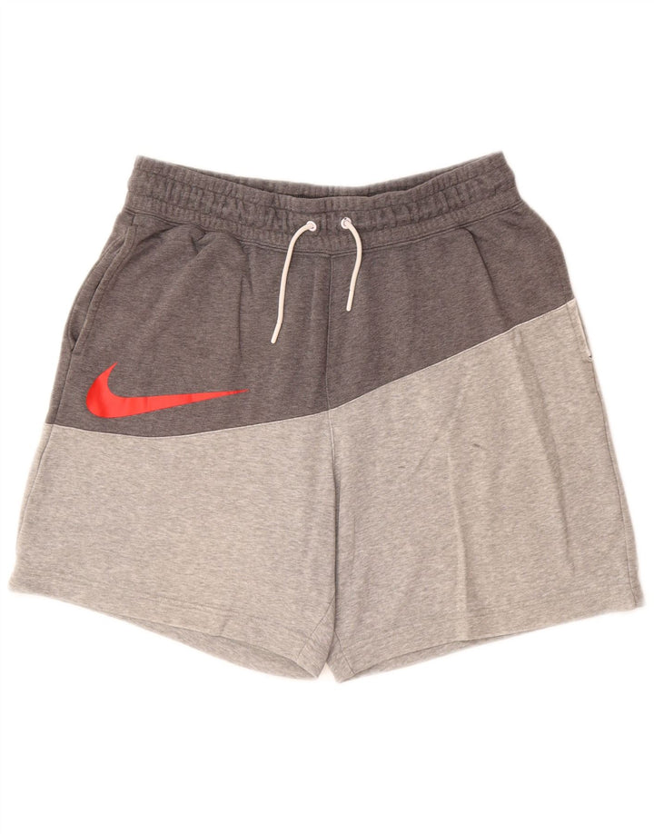 NIKE Short de sport pour hommes en coton color block grand gris