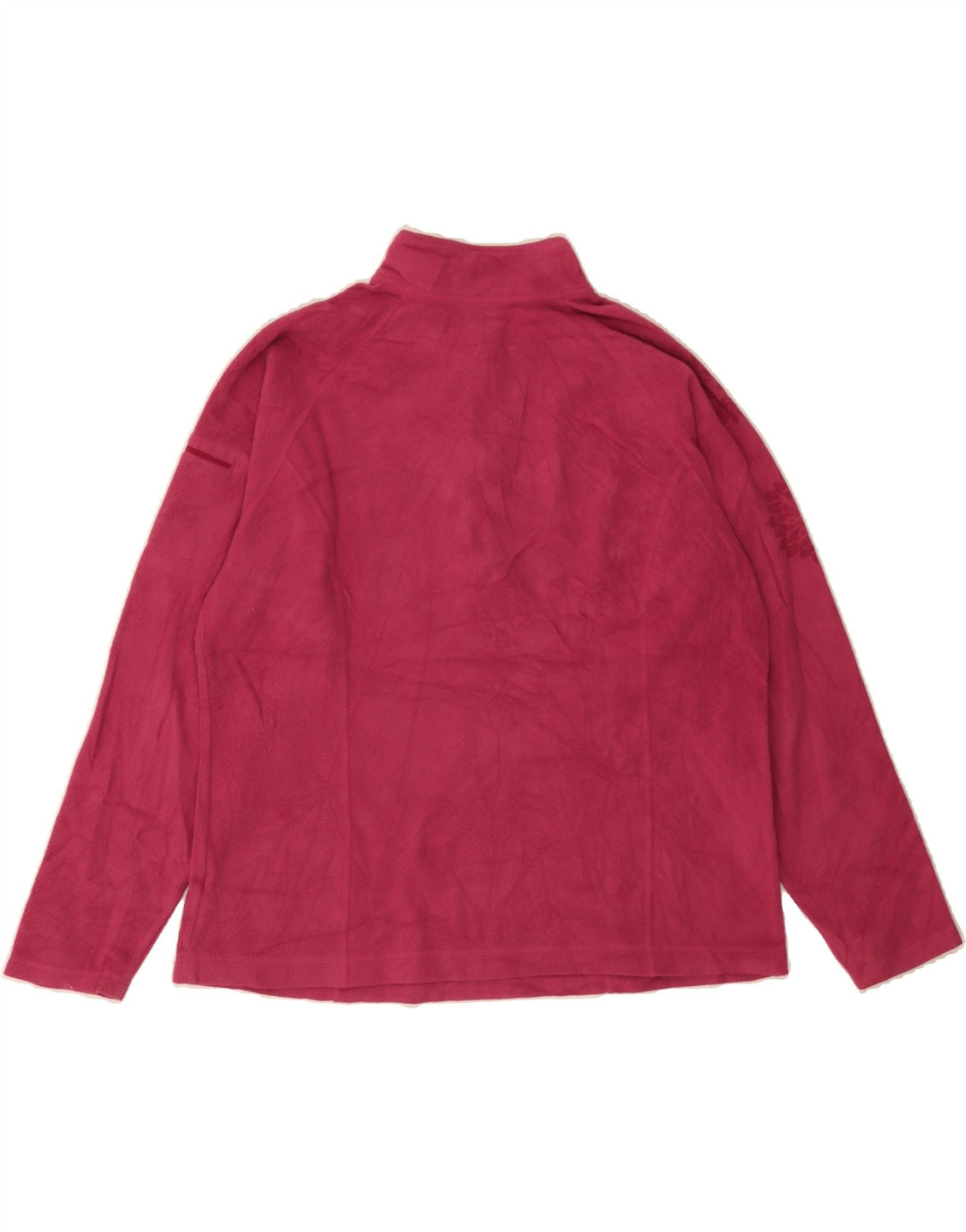 L.L.BEAN Womens Zip Neck Fleece Jumper UK 14 Medium Red Polyester Vintage L.L.Bean and Second-Hand L.L.Bean from Messina Hembry 