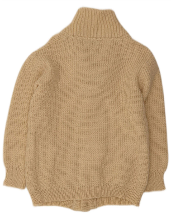 vintage Homme Cardigan Pull IT 50 Laine Beige Moyen