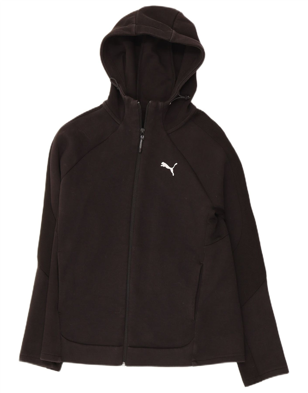 PUMA Pull à capuche zippé pour femme UK 10 Petit Noir Polyester
