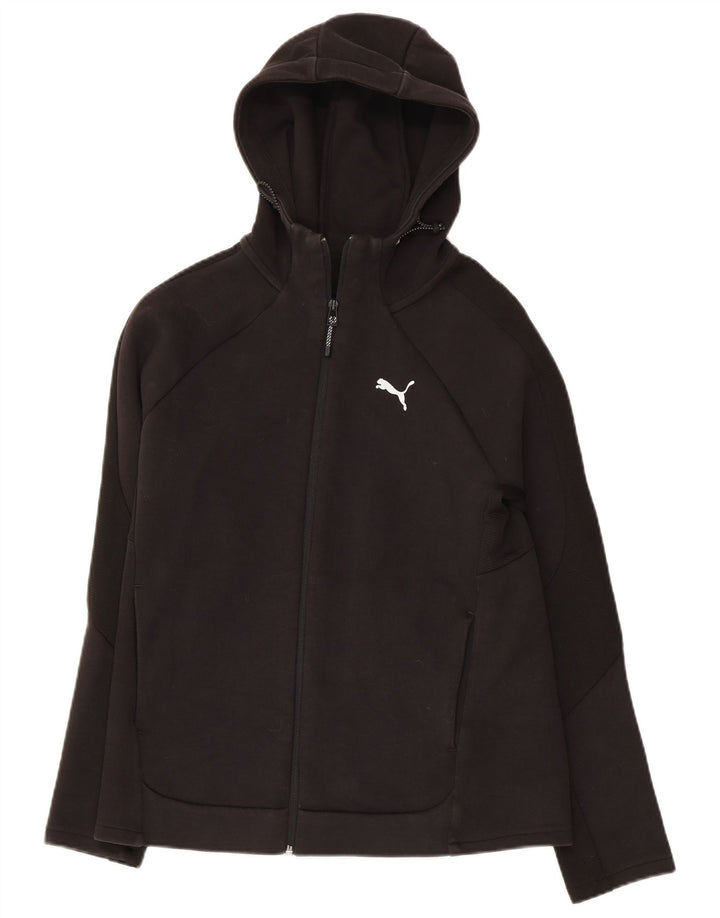 PUMA Pull à capuche zippé pour femme UK 10 Petit Noir Polyester