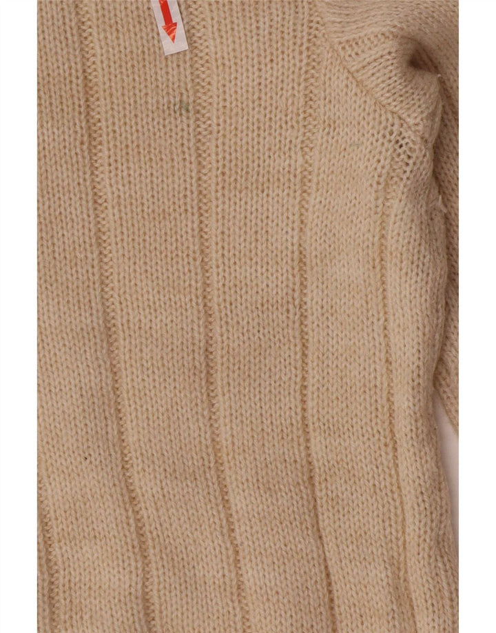 Pull Cardigan Vintage Homme Beige Moyen