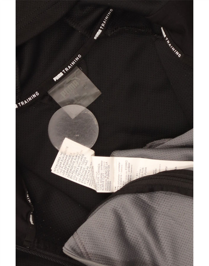 Puma Pull à capuche zippé XL Homme Noir Colorblock Polyester