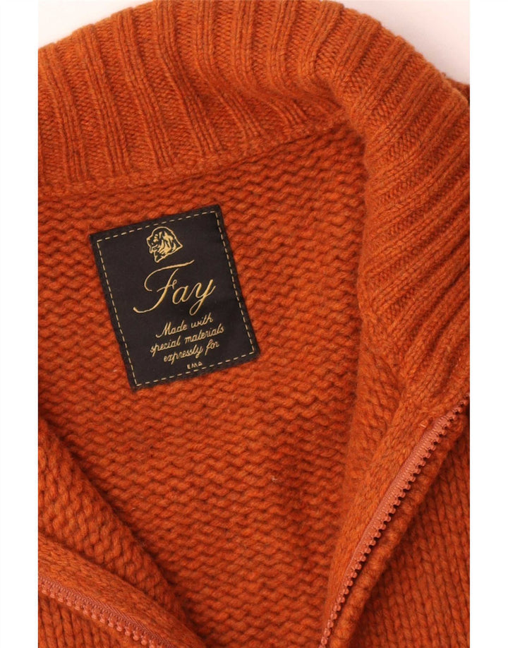 Fay Cardigan sans manches pour homme Orange moyen