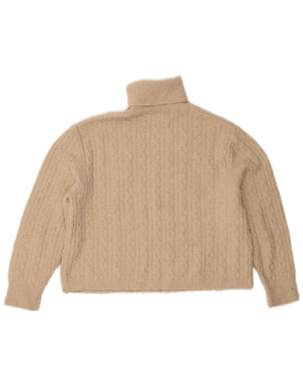 Zara Pull Col Roulé Fille 11-12 ans Beige Polyester