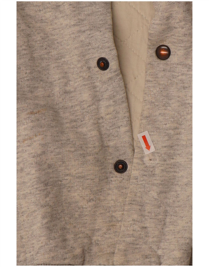 VINTAGE Veste Varsity Graphique Homme UK 38 Gris Moyen Colorblock
