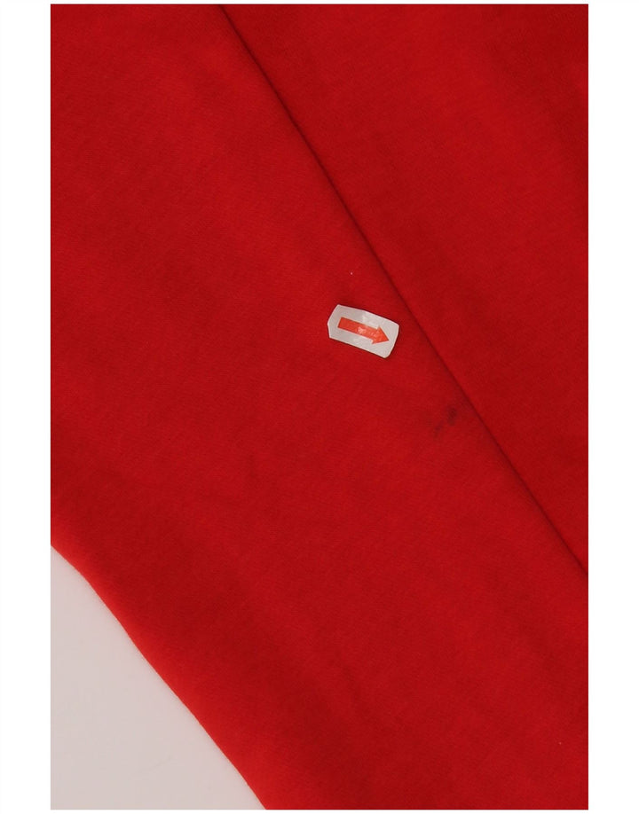 Nike Pull à capuche zippé graphique pour homme Grand coton rouge