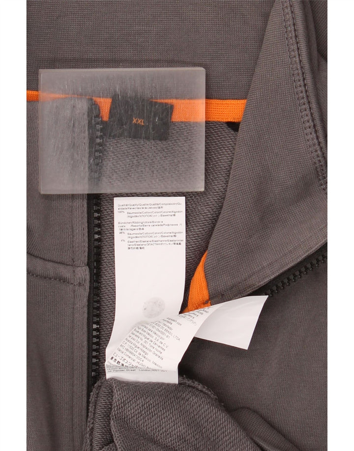 Hugo Boss Veste de survêtement pour homme 2XL Gris Coton