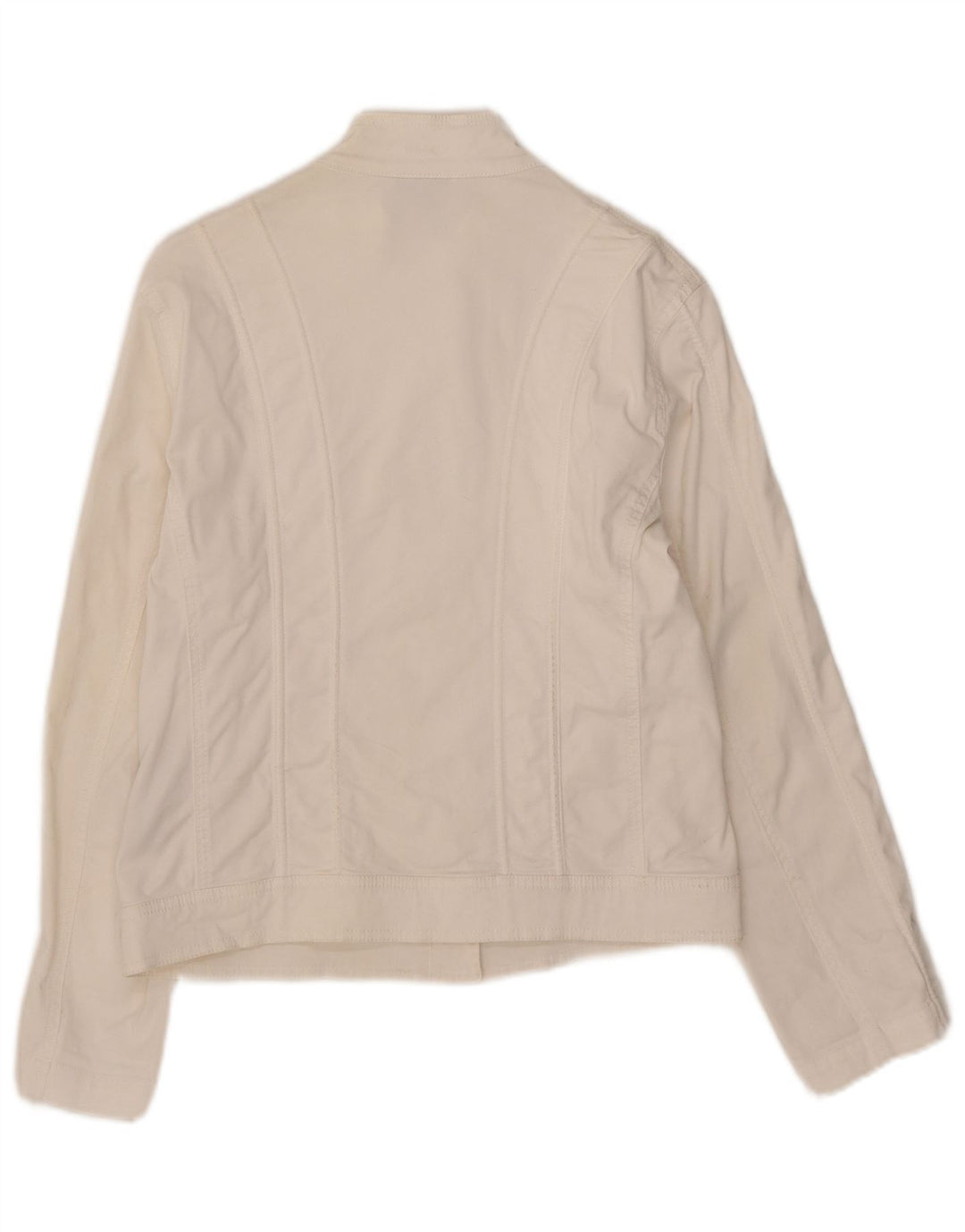Gant Womens Bomber Jacket UK 12 Moyen Blanc Coton