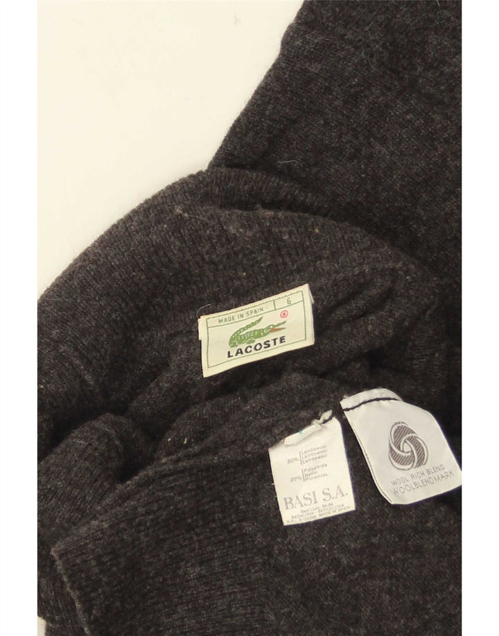 Lacoste Pull col roulé pour homme Taille 6 XL Gris laine d'agneau