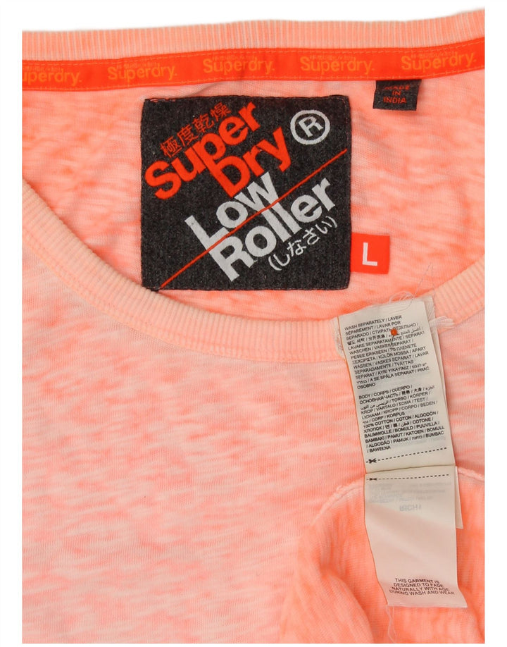 SUPERDRY Débardeur Low Roller pour femme UK 16 Grand coton moucheté orange