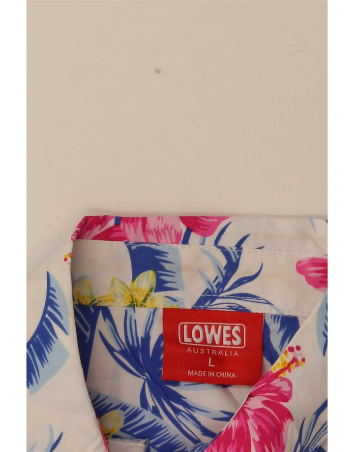 Lowes Chemise hawaïenne à manches courtes pour homme Motif floral multicolore