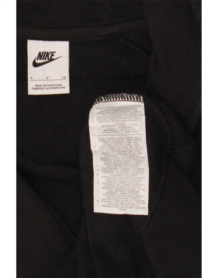 Nike Pull à capuche zippé pour homme Petit coton noir