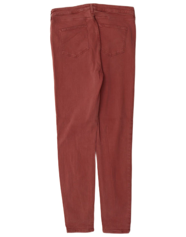Fat Face Jean skinny pour femme UK 14 Large W30 L30 Coton bordeaux