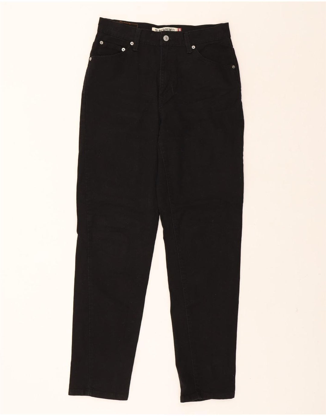 LEVI'S Womens Slim Tapered Jeans US 8 Medium W30 L32 Black Cotton Vintage Levi's and Second-Hand Levi's from Messina Hembry 
