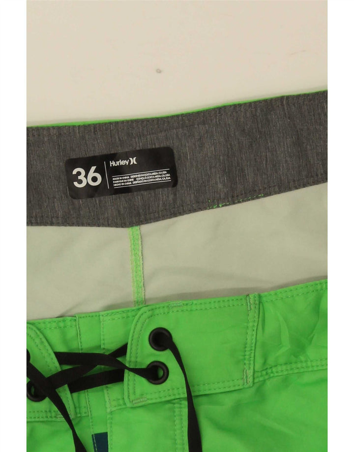 Hurley Short de Bain Homme Large Vert Colorblock