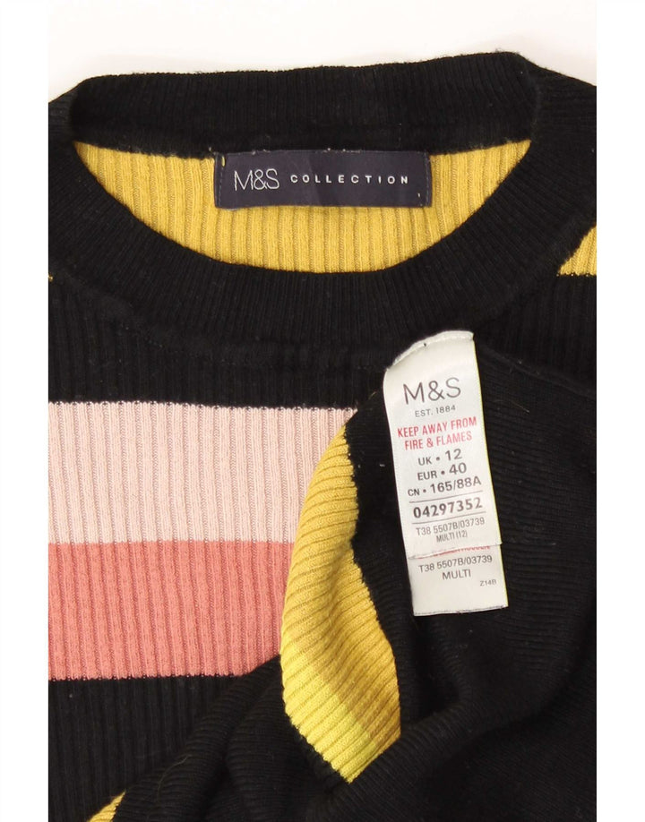 Marks & Spencer Pull ras du cou pour femme UK 12 Medium Multicolore