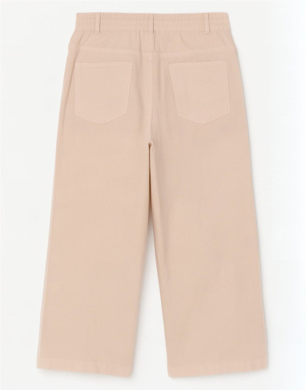 Marks & Spencer Pantalon court large pour femme UK 12 Medium W30 L25 Blanc
