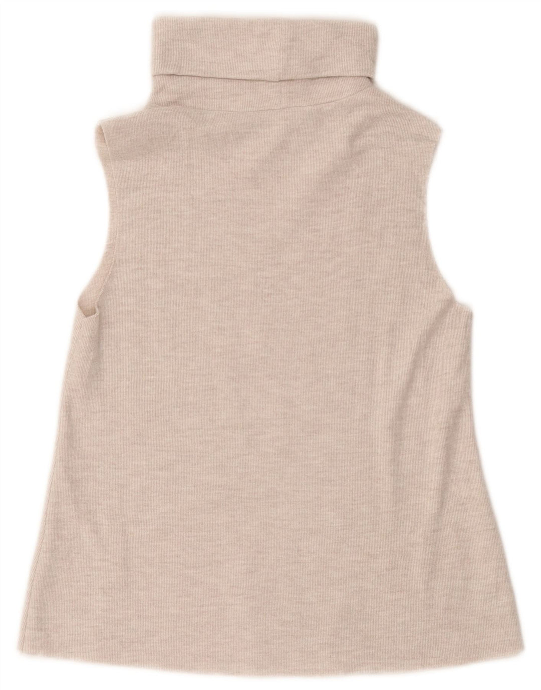 Zara Chemisier sans manches à col roulé pour femme UK 10 Petit Blanc