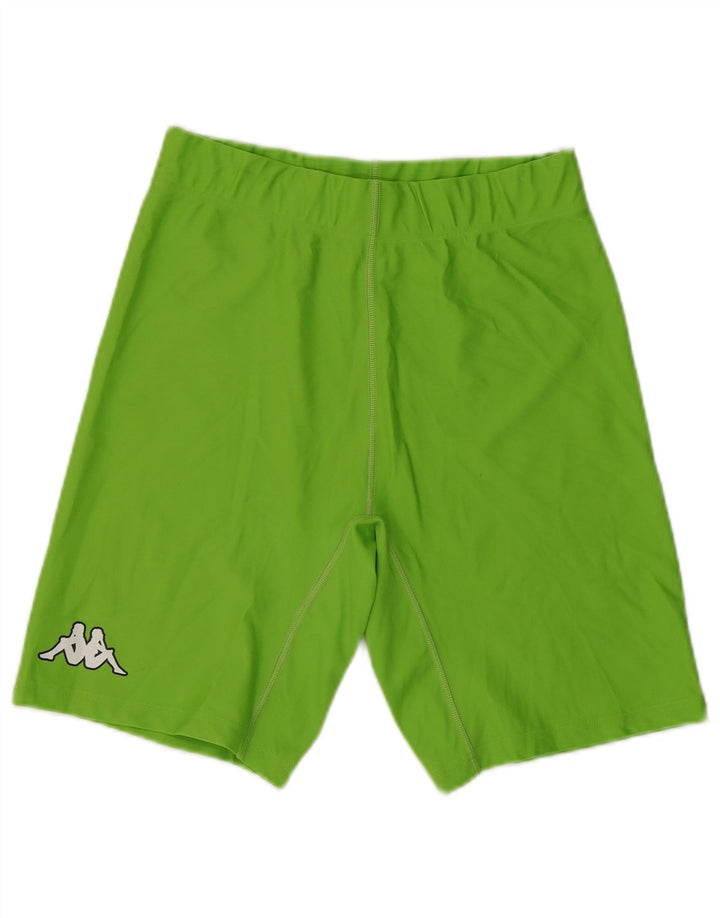 Kappa Short de sport pour femme UK 10 Small Vert Polyamide