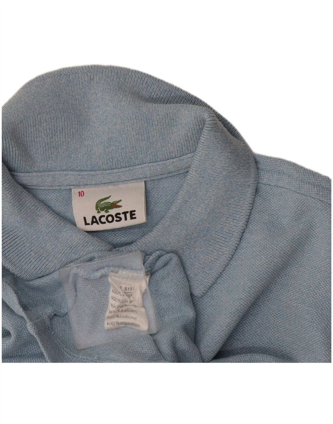 Polo Lacoste Garçon 9-10 ans Bleu Coton