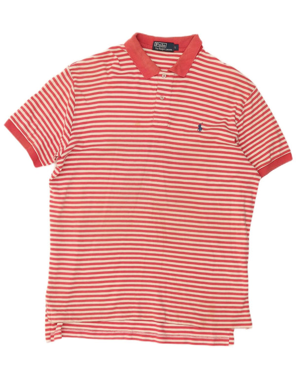 Polo Ralph Lauren Chemise Homme Large Rouge Rayé Coton