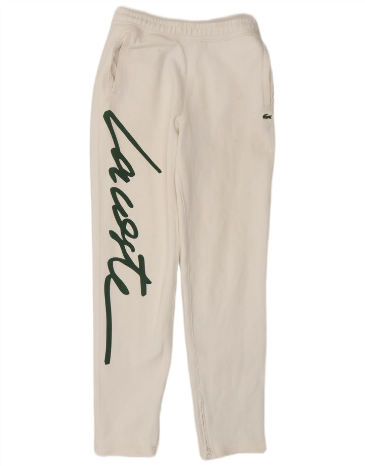 Lacoste Pantalon de survêtement graphique XS Blanc Coton