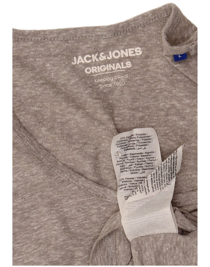 Jack & Jones T-Shirt Homme Haut Large Gris Moucheté Polyester