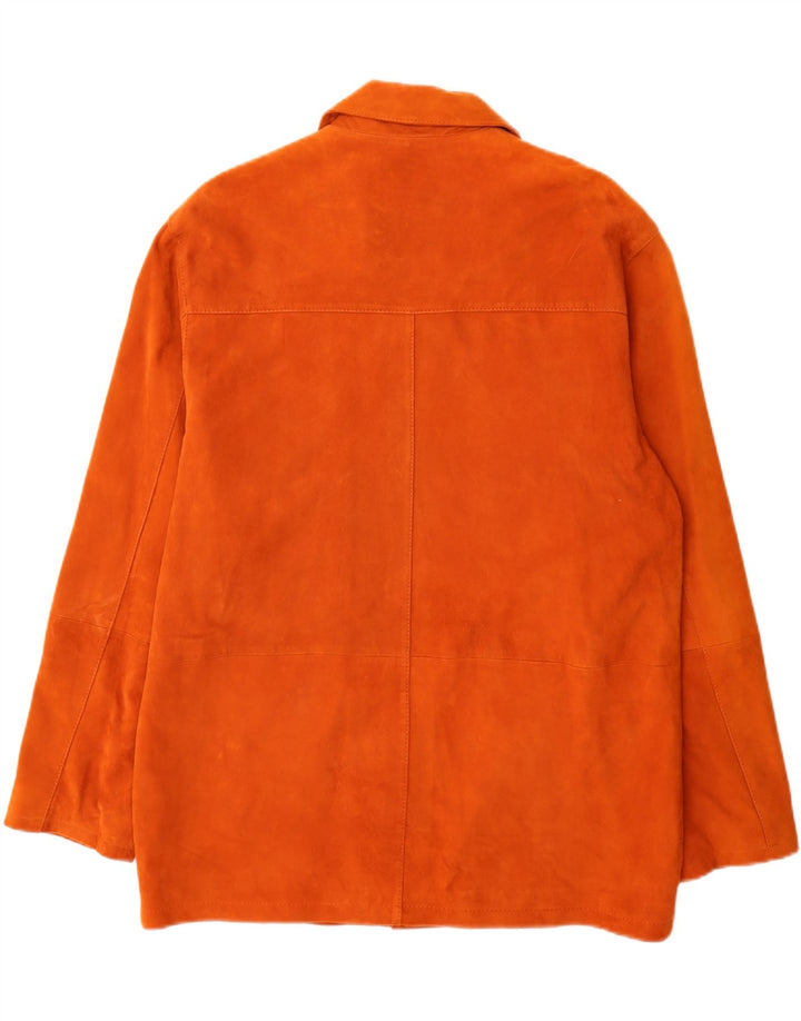 Pierre Cardin Veste en daim pour homme IT 50 Grand cuir orange