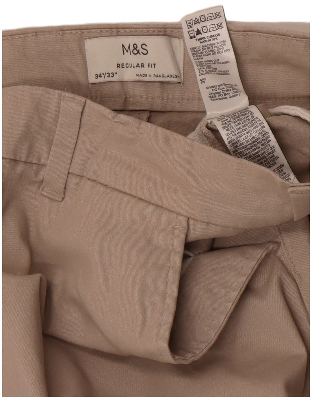 Marks & Spencer Coupe droite droite W34 L33 pour homme Gris Coton