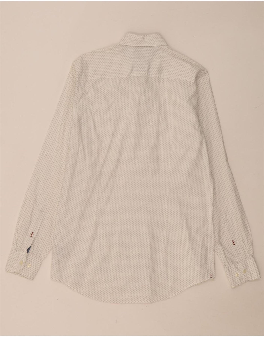 TOMMY HILFIGER Chemise Slim Fit Homme Blanc Moyen à Pois Coton