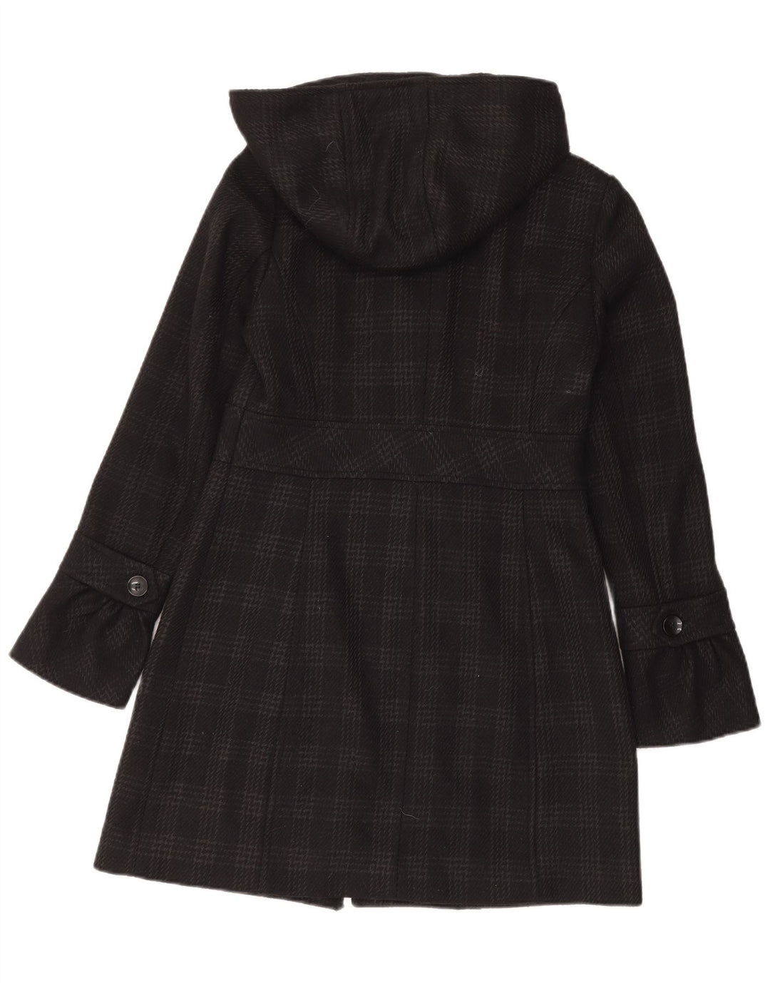 Esprit Manteau à capuche pour femme UK 10 Petit pied-de-poule noir Polyester