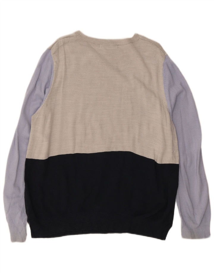 Marks & Spencer Pull Col Bateau Homme XS Multicolore Colourblock