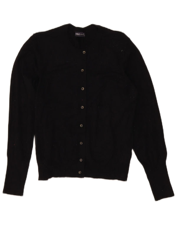 Marks & Spencer Pull Cardigan Femme UK 12 Medium Noir Viscose