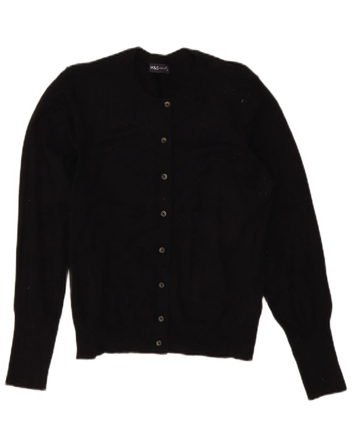 Marks & Spencer Pull Cardigan Femme UK 12 Medium Noir Viscose