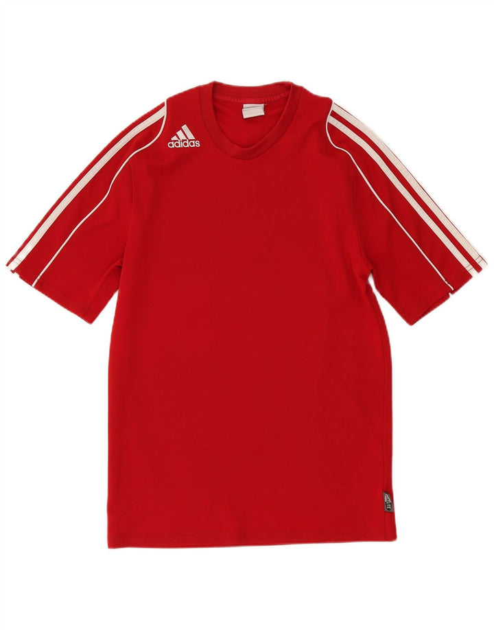 Adidas Hommes Climalite T-Shirt Haut Petit Rouge Polyester