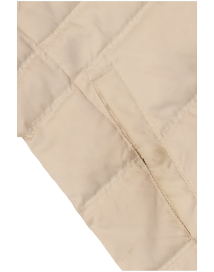 CALVIN KLEIN JEANS Veste matelassée surdimensionnée pour femme UK 10 Small Off White