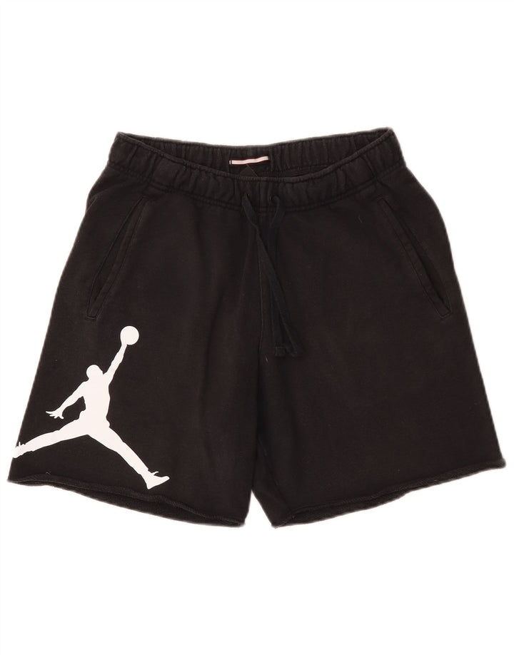JORDAN Short de sport graphique pour hommes petit coton noir