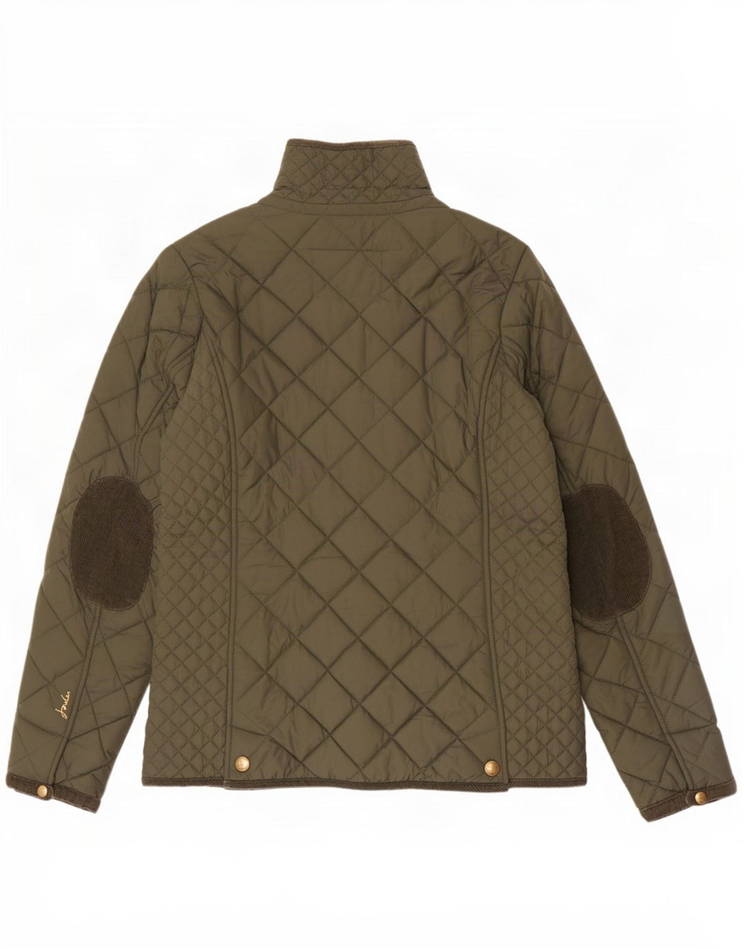 Joules Veste matelassée pour femme UK 12 Coton kaki moyen