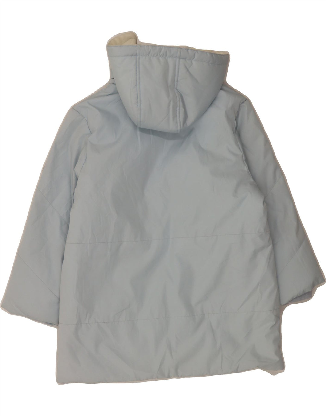 CHAMPION Girls Hooded Padded Coat 7-8 Years Blue Polyamide Vintage Champion and Second-Hand Champion from Messina Hembry 