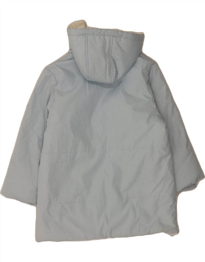 CHAMPION Girls Hooded Padded Coat 7-8 Years Blue Polyamide Vintage Champion and Second-Hand Champion from Messina Hembry 