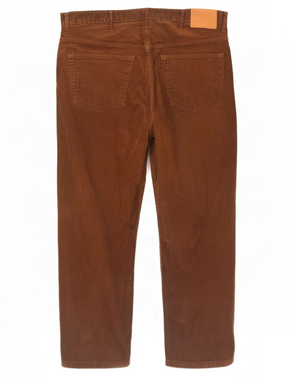 Marks & Spencer Pantalon court en velours côtelé Blue Harbor pour homme W40 L29 Marron