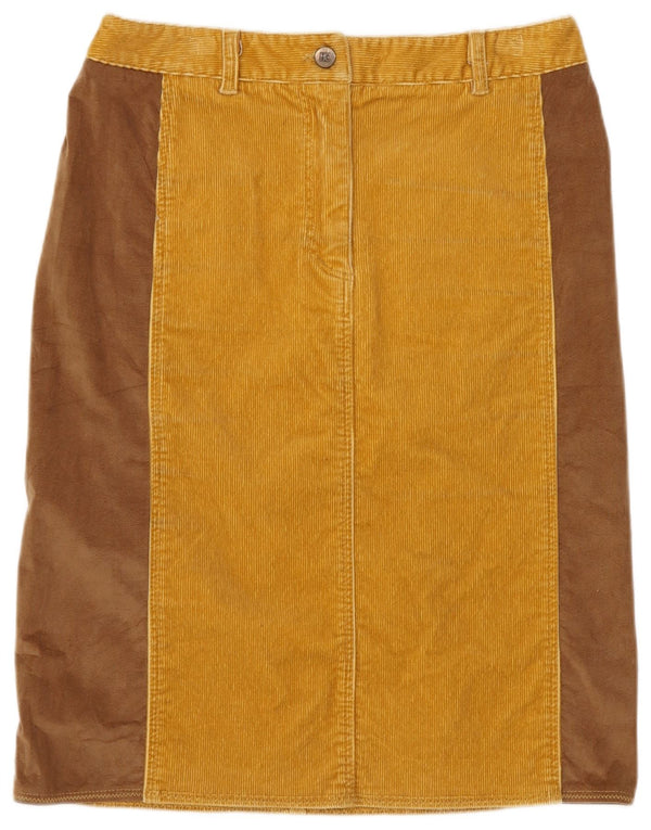 Henry s Jupe en velours côtelé pour femme IT 42 Medium W29 Jaune Colourblock